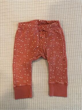My Little Cozmo Orange Baby Joggers with White Star Print - 9-12 months
